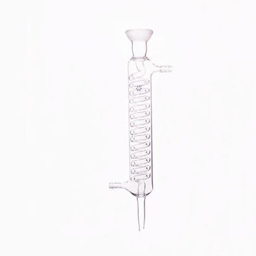 Graham condenser with spherical ball joint KS #35 , length 200 mm to 400 mm.