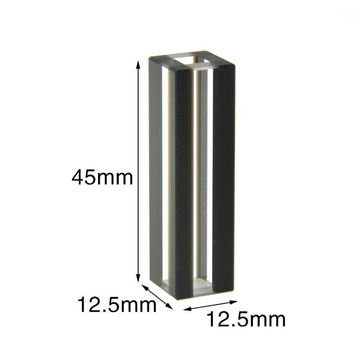 UV quartz semi-micro black cuvette, 4 clear windows