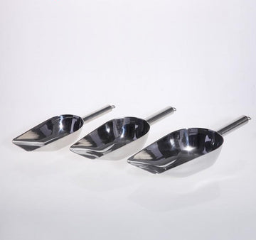 Stainless steel hand scoop