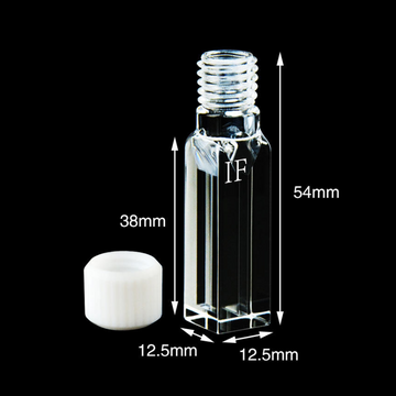 IR quartz semi-micro cuvette with screw cap ,4 clear windows