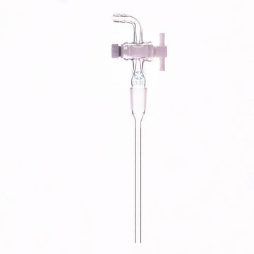 Inlet tube with joint and PTFE stopcock, length 200 mm