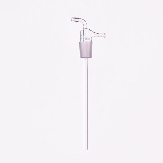 Inlet tube with joint and vacuum take-off, length 200 mm