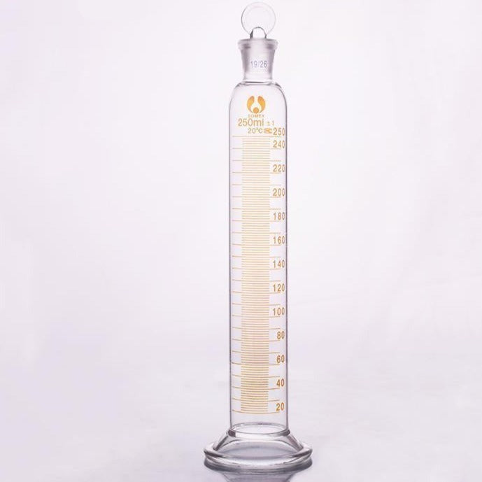 Mixing cylinder with stopper, capacity 50 to 3000 ml