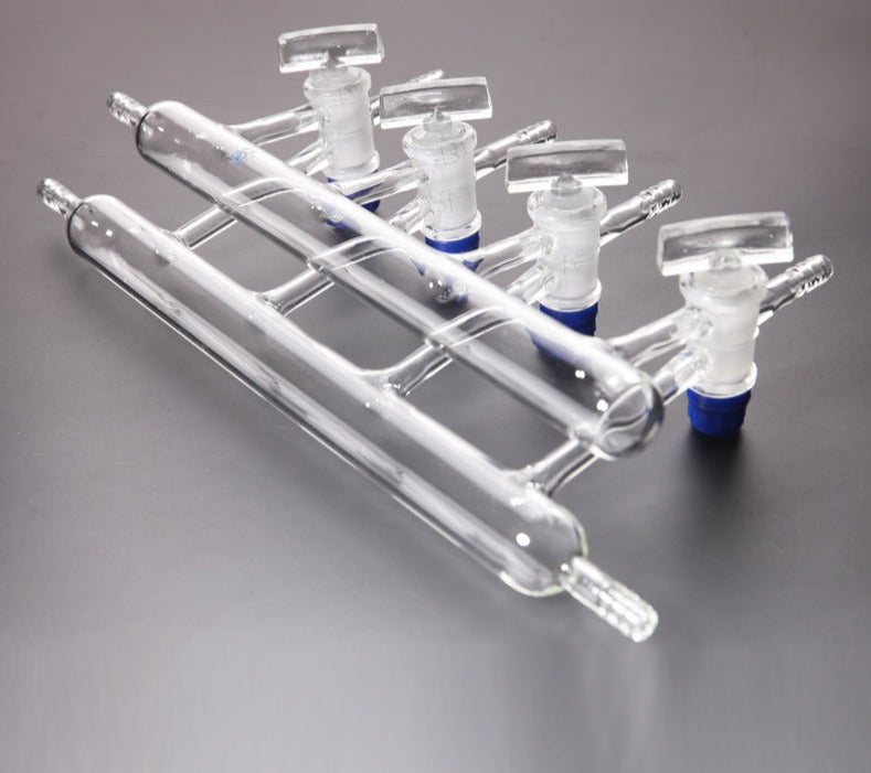 Double bank vacuum manifold, ports 3 to 6 ,Schlenk line