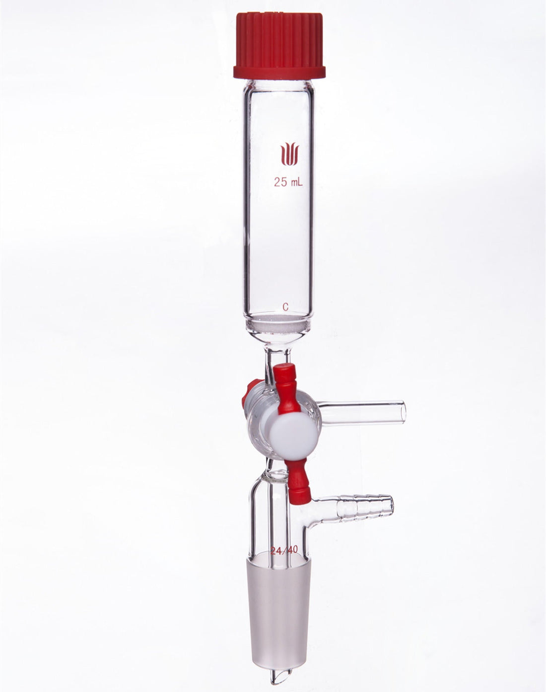 Solid-phase peptide synthesis vessel, capacity 10 to 500 ml