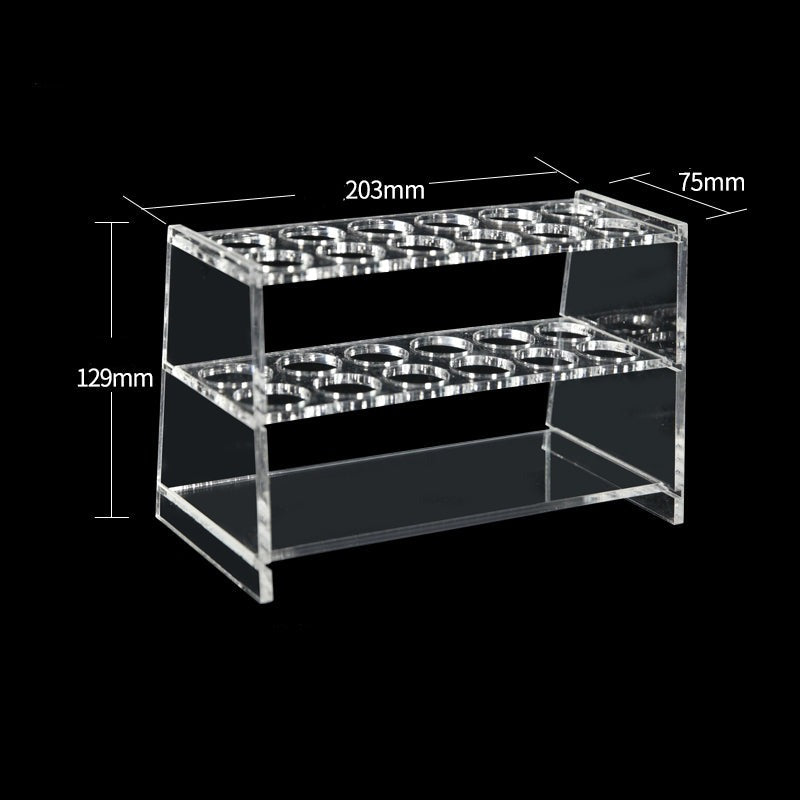Double bank colorimetric tube plastic stand, slots 12 to 24