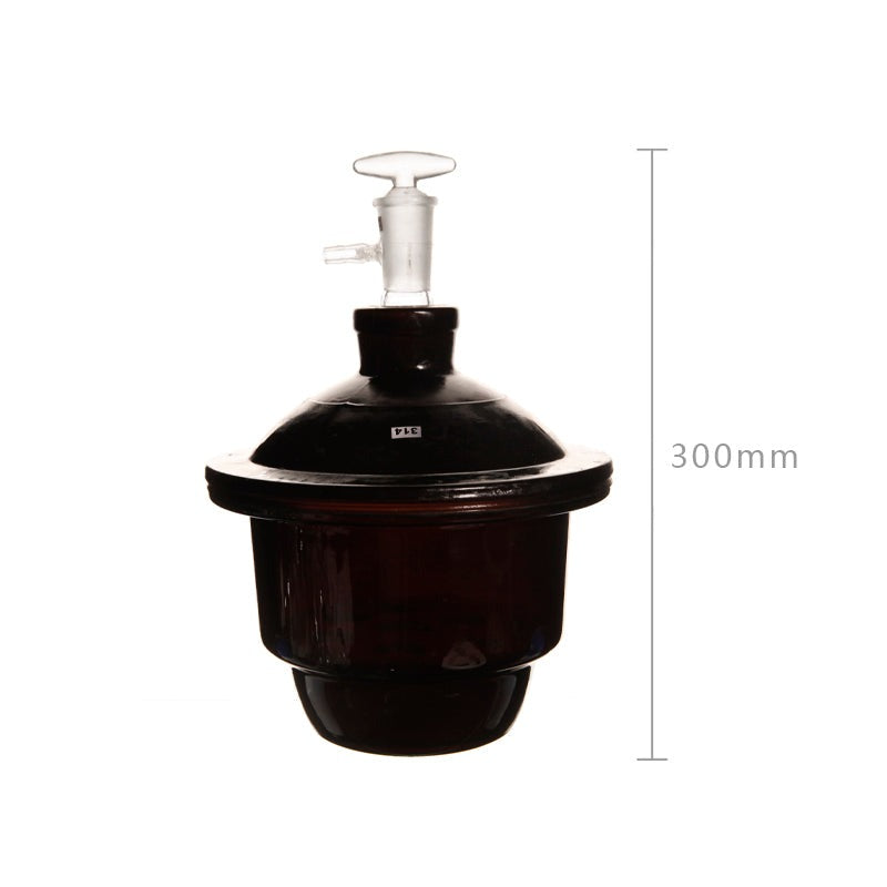 Vacuum Desiccator with tube and stopcock, brown glass