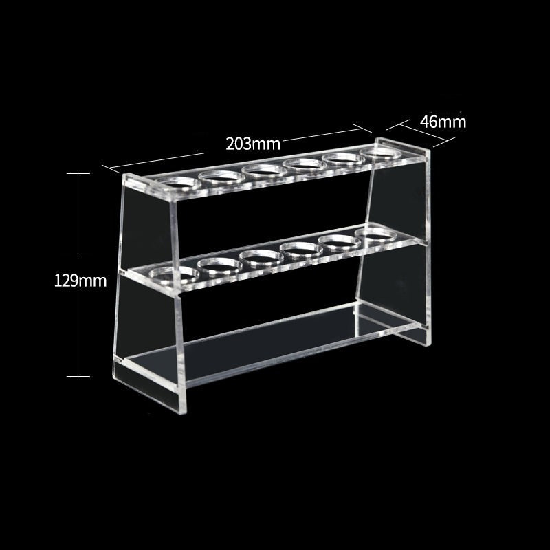 Singe bank colorimetric tube plastic stand, slots 6 to 12