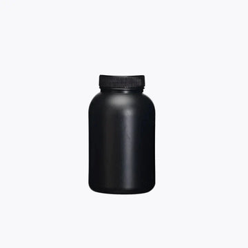 Black HDPE wide mouth bottles,capacity 50 ml to 1000 ml