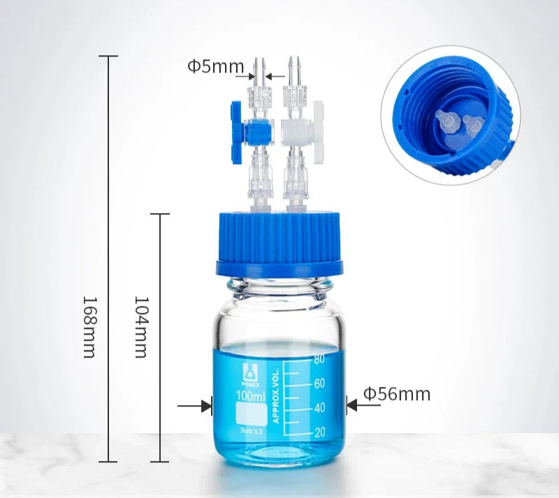 GL45 HPLC bottle with multiple distributor, capacity 100 to 2000 ml