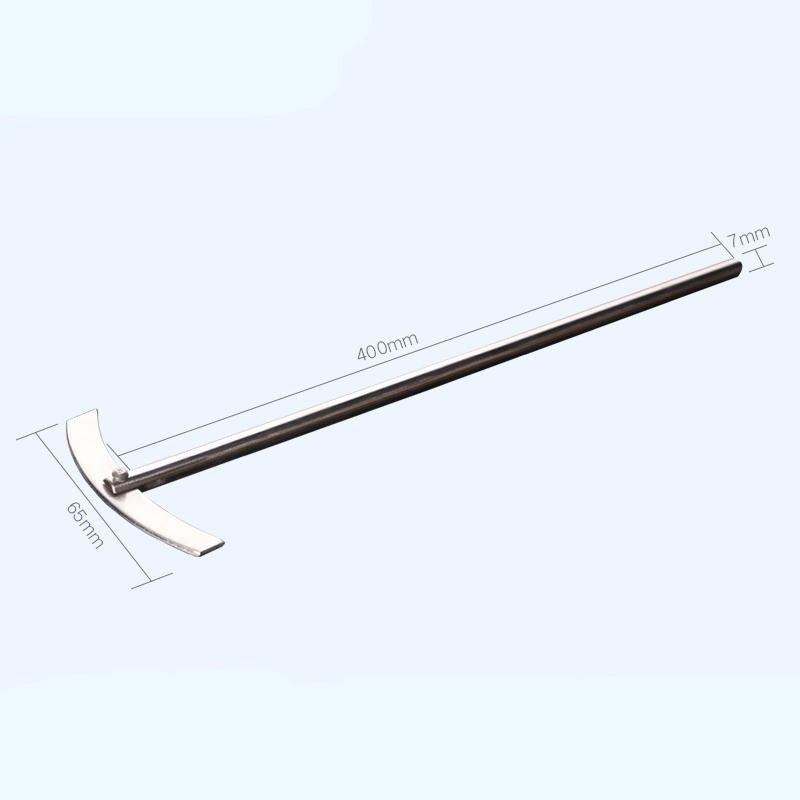 Stirring half-moon impeller, length 300 to 400 mm