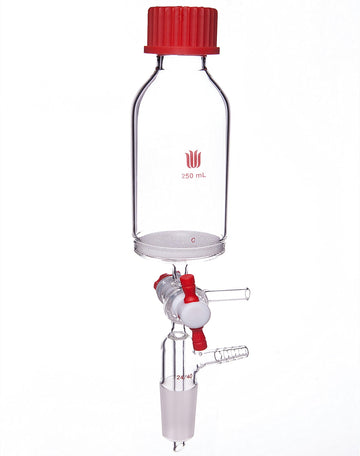 Solid-phase peptide synthesis vessel, capacity 10 to 500 ml