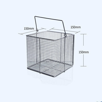 Square sterilisation cleaning baskets, stainless steel