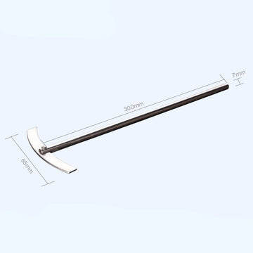 Stirring half-moon impeller, length 300 to 400 mm