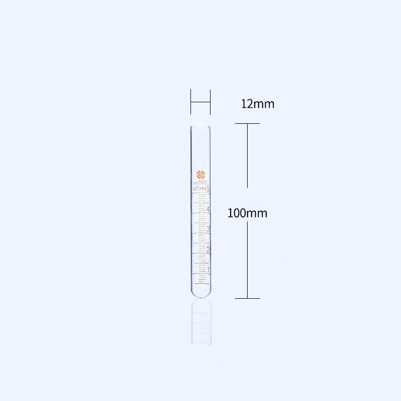 10 pcs/pack, glass test tube, graduated