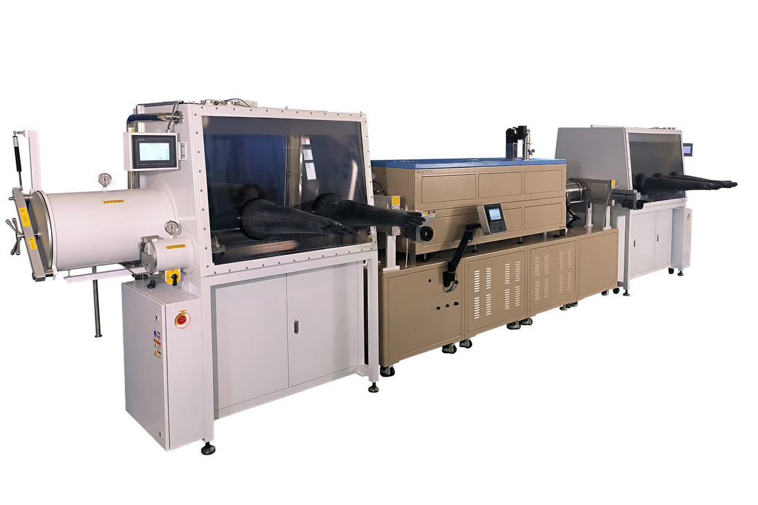 Dual-Glovebox Integrated 1200°C Four-Zone Tube Furnace