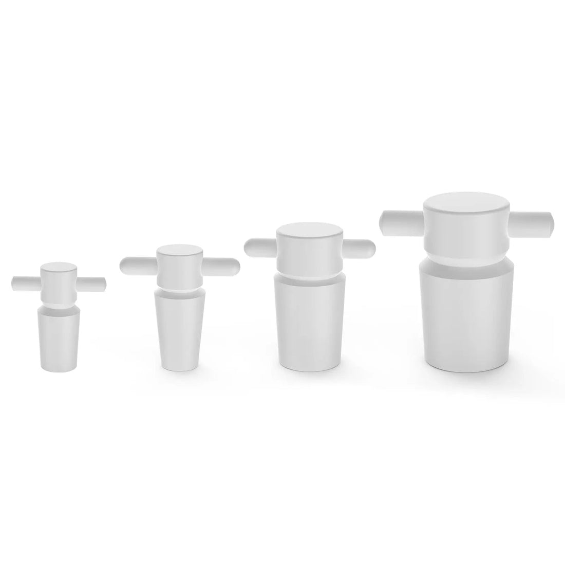 PTFE Stoppers, Handle, 3 Pack
