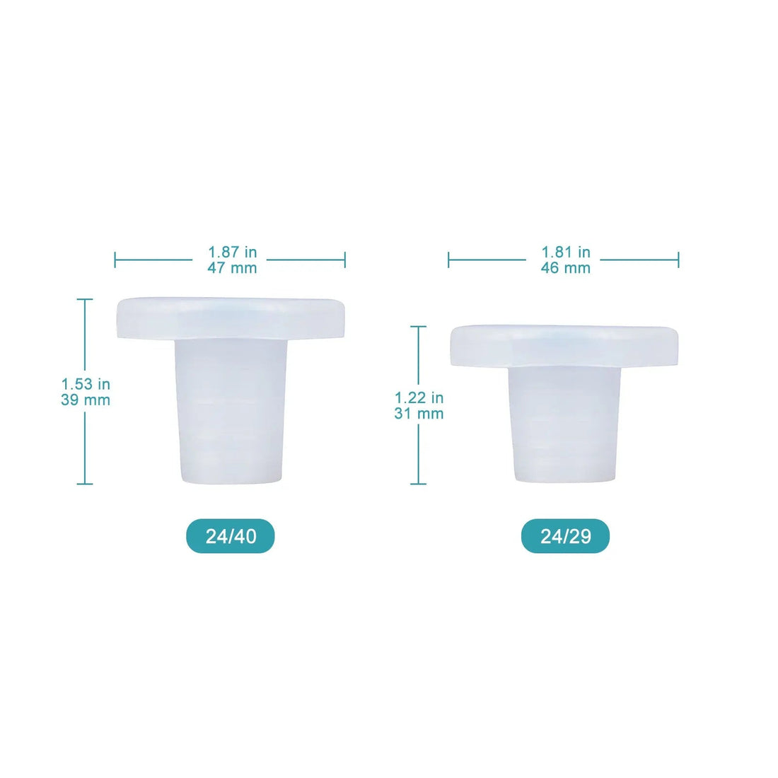 Plastic Stoppers, 3 Pack