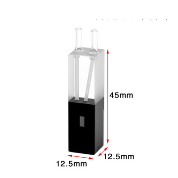 UV quartz sub-micro black flow through cell,lightpath 10 mm
