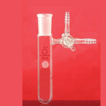 Schlenk tube with 2 way stopcock on side, capacity 25 to 350 ml