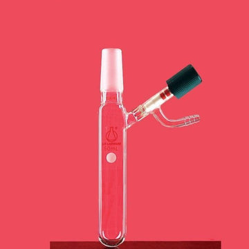 Schlenk tube with joint cone and high vacuum valve on side, capacity 25 to 250 ml