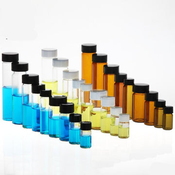 100 pcs/pack Sample vials with thread, Brown glass, capacity 1 to 60 ml