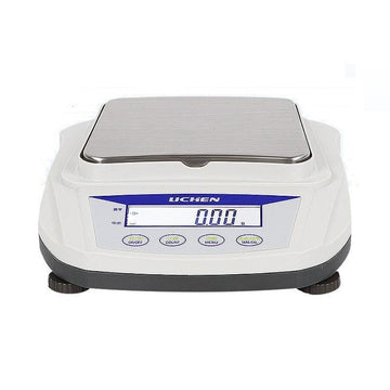 Table balance with stainless steel weighing plate,range 300 to 2000 g, readability 0.01 g
