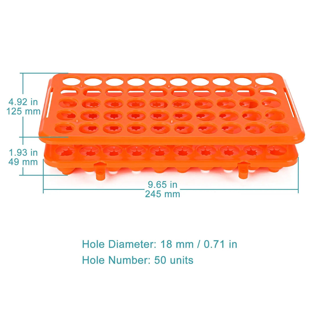 Test Tube Rack, 18mm Pore Size with Silicone Pad