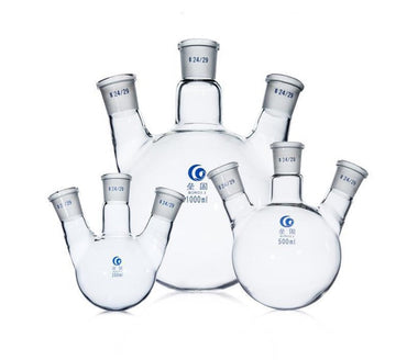 Three-necked round-bottom flask, bevelled side necks,  50 ml to 20000 ml