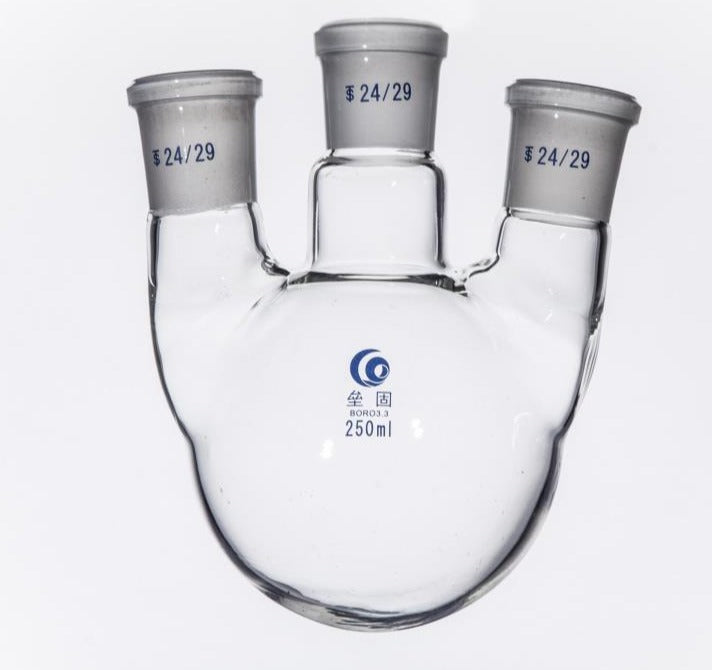 Three-necked round-bottom flask, parallel side necks,  50 ml to 20000 ml
