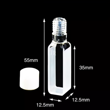 IR quartz cuvettes with PTFE screw cap, pathlength 10 mm
