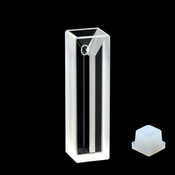 UV quartz micro cuvette with PTFE lid, lightpath 10 mm, 2 clear windows