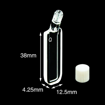 UV sub-micro beveled cuvette with PTFE screw cap, lightpath 1 mm
