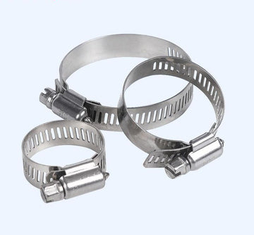 Worm drive hose clamp for tube diameter of 8 to 64 mm