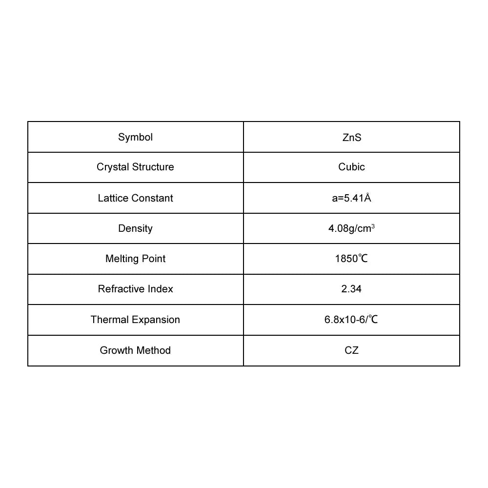 ZnS Single Crystal Substrate