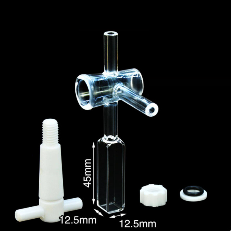 UV quartz marco three-way tap cuvette with  PTFE stopcock, lightpath 10 mm