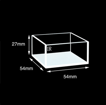 IR quartz macro cuvette cell, lightpath 50 mm, 4 clear windows