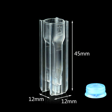UV plastic disposable sub-micro cuvettes , lightpath 10 mm