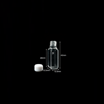 IR quartz short macro cuvettes with PTFE screw cap,lengthpath 10 mm
